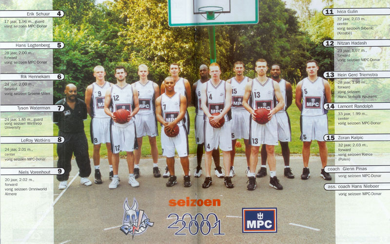 Teamfoto MPC Donar 2000-2001