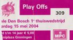 Finale playoffs - eerste thuiswedstrijd - jeugdkaart