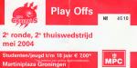 Halve finale playoffs - tweede thuiswedstrijd - studenten-/jeugdkaart