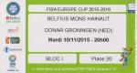 Europese uitwedstrijd tegen Mons Hainaut