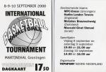Dagkaart International Basketball Tournament (voor- en achterkant)