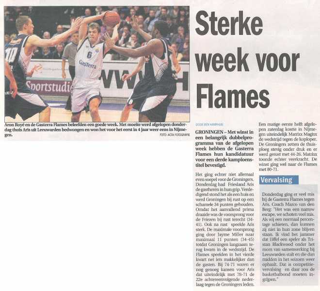 Sterke week voor Flames