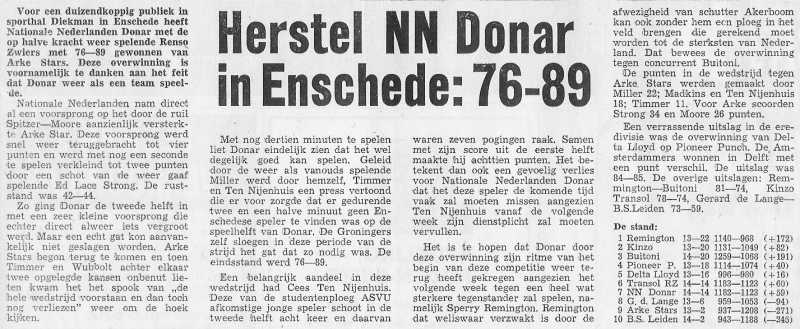 Herstel NN Donar in Enschede