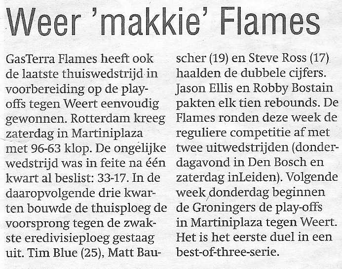 Weer \'makkie\' Flames