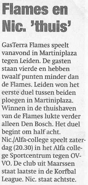 Flames en Nic. \'thuis\'