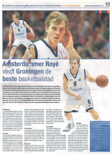 Amsterdammer Royé vindt Groningen de beste basketbalstad
