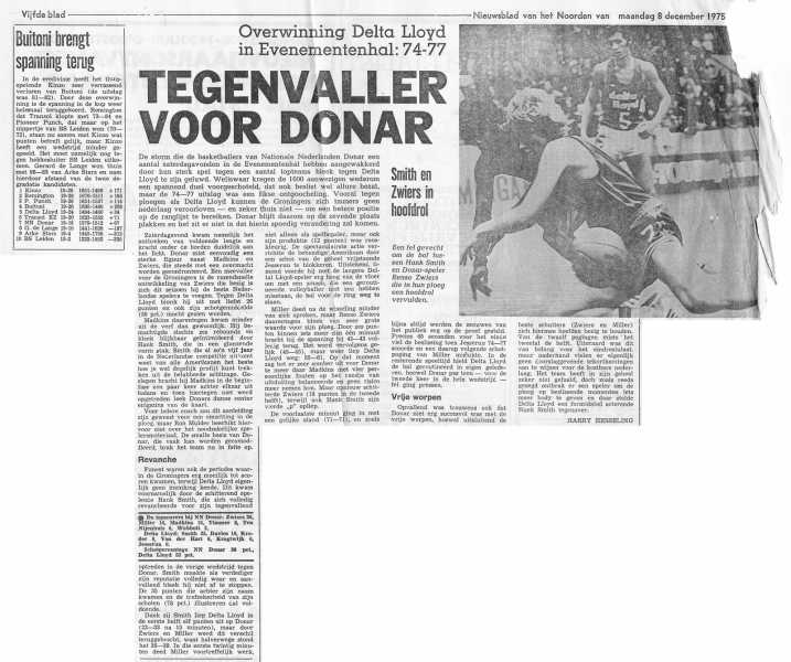 Tegenvaller voor Donar