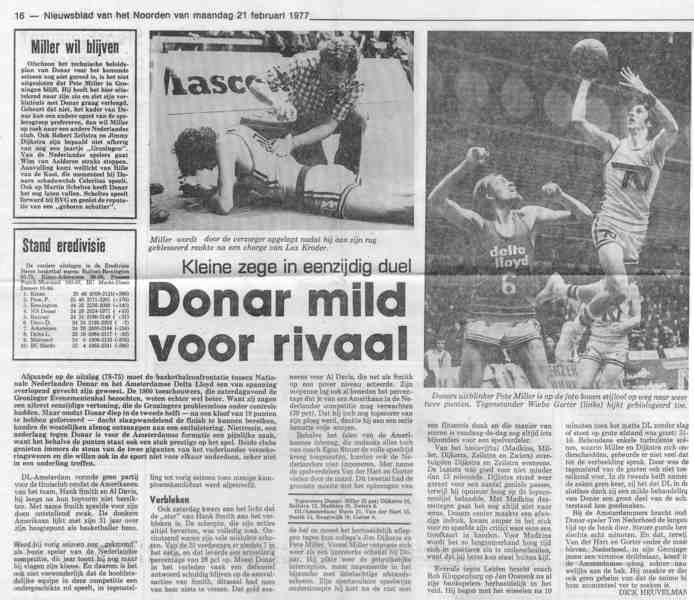 Donar mild voor rivaal