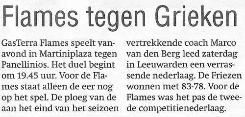 Flames tegen Grieken