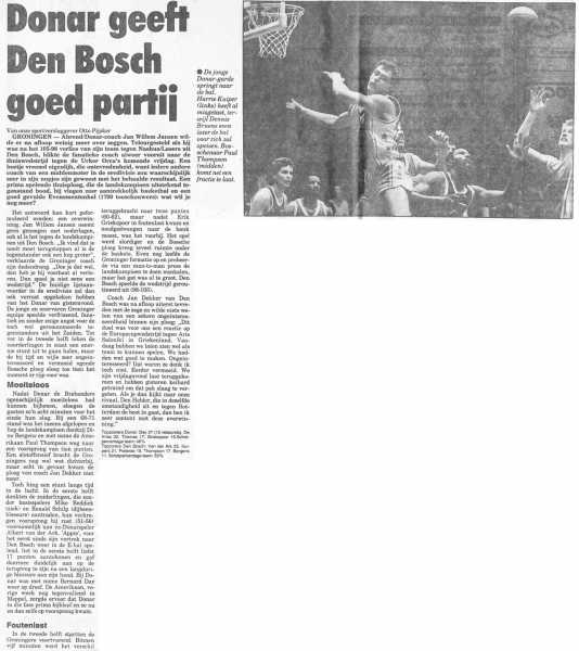 Donar geeft Den Bosch goed partij