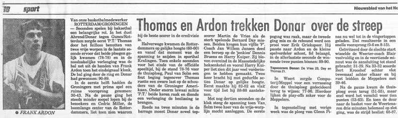 Thomas en Ardon trekken Donar over de streep