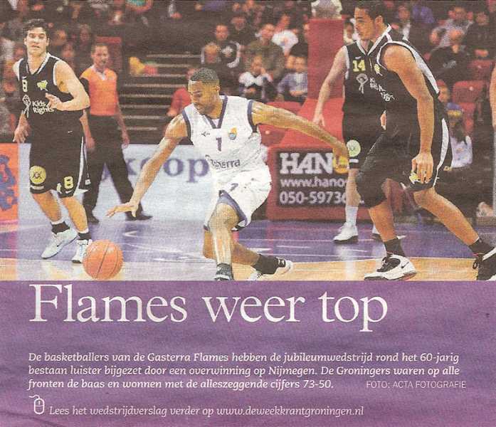 Flames weer top