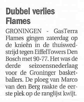 Dubbel verlies Flames