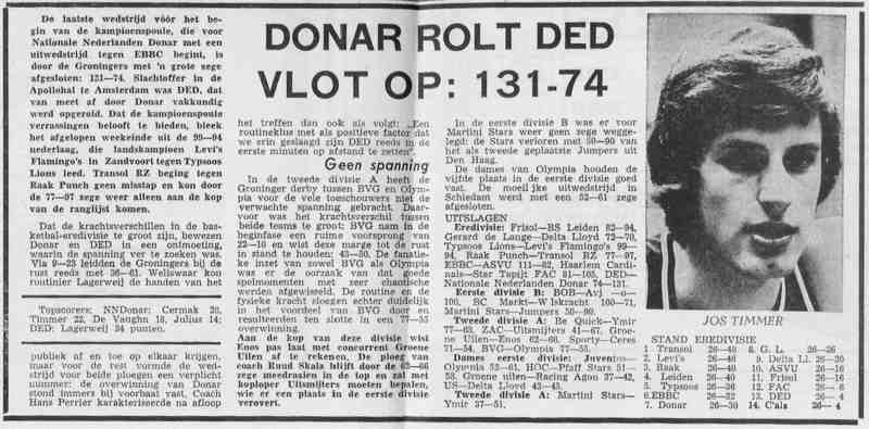 Donar rolt DED vlot op