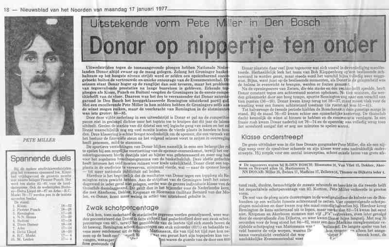 Donar op nippertje ten onder