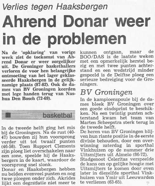 Ahrend Donar weer in de problemen