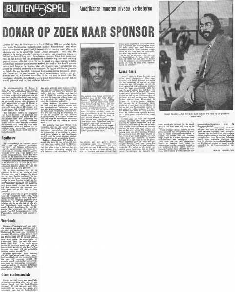 Donar op zoek naar sponsor