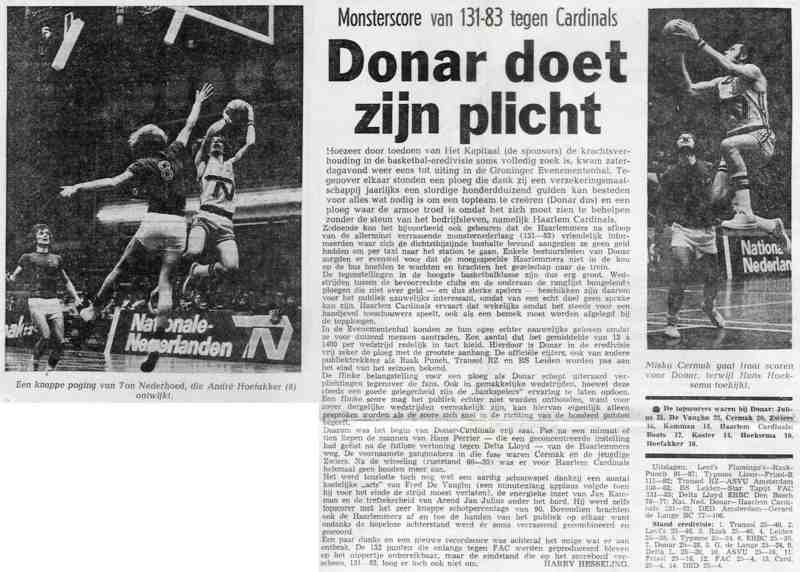 Donar doet zijn plicht