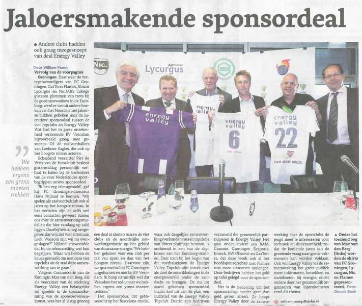 Jaloersmakende sponsordeal