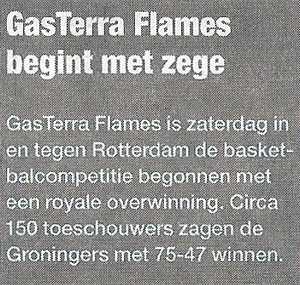 GasTerra Flames begint met zege