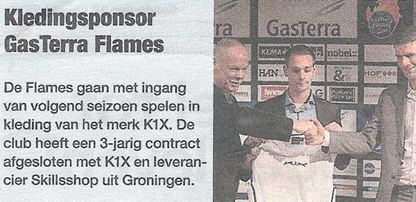 Kledingsponsor GasTerra Flames