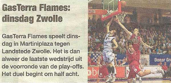 GasTerra Flames: dinsdag Zwolle