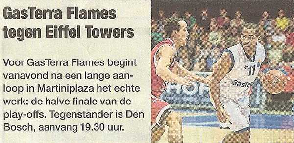 GasTerra Flames tegen Eiffel Towers