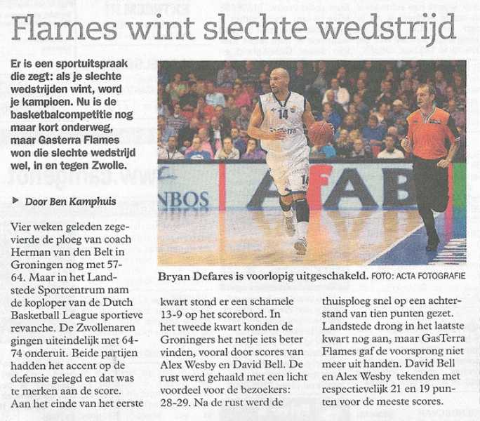 Flames wint slechte wedstrijd