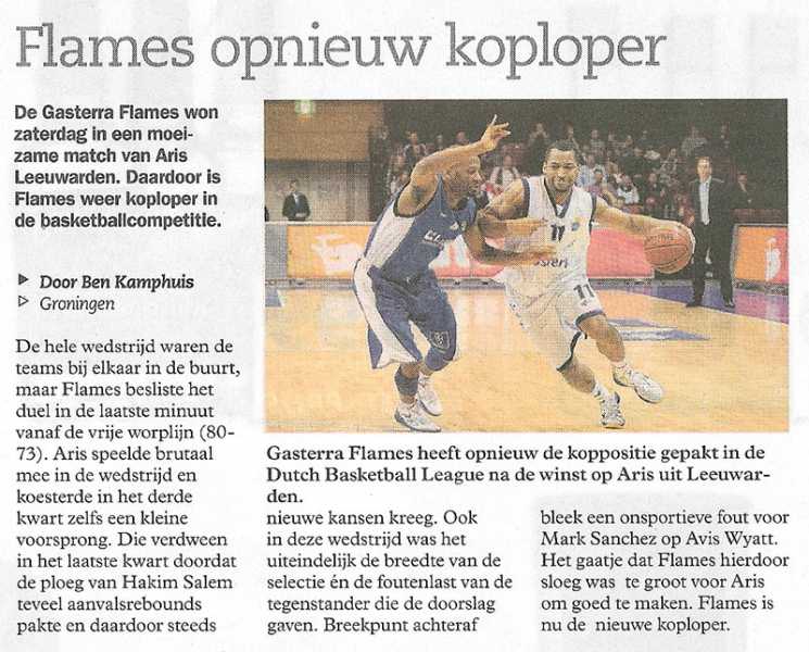 Flames opnieuw koploper