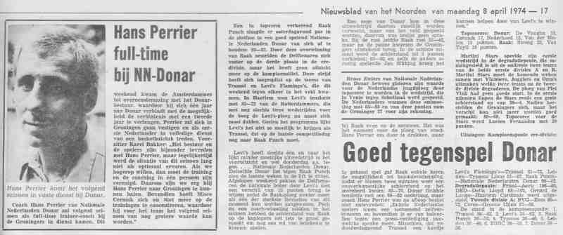 Goed tegenspel Donar / Hans Perrier full-time bij NN-Donar