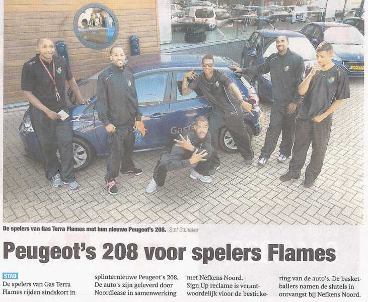 Peugeot\'s 208 voor spelers Flames