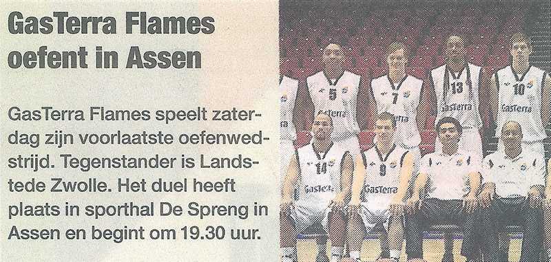 GasTerra Flames oefent in Assen