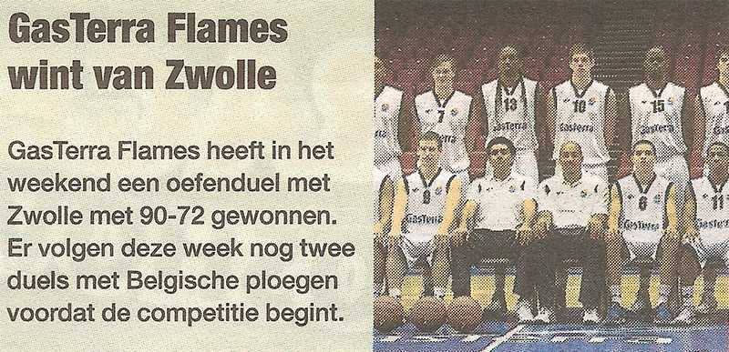 GasTerra Flames wint van Zwolle