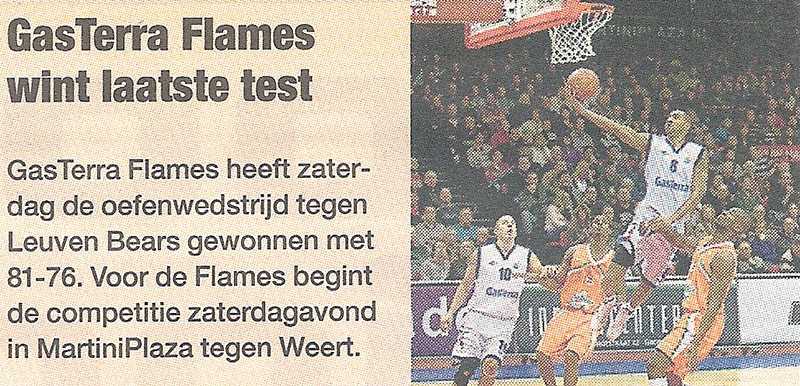 GasTerra Flames wint laatste test