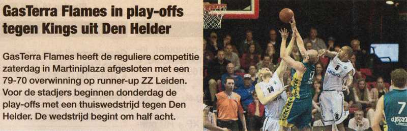 GasTerra Flames in play-offs tegen Kings uit Den Helder