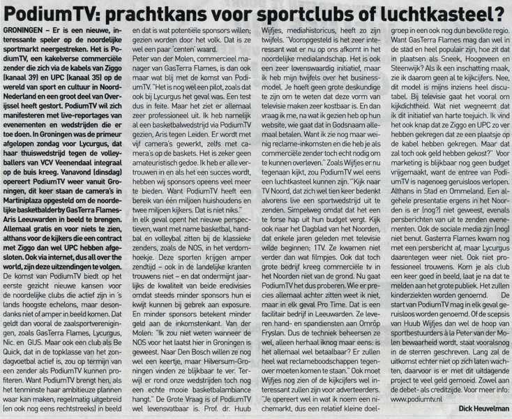 PodiumTV: prachtkans voor sportclubs of luchtkasteel?