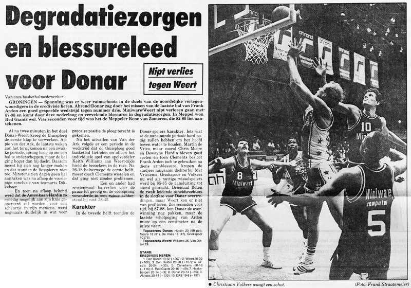 Degradatiezorgen en blessureleed voor Donar