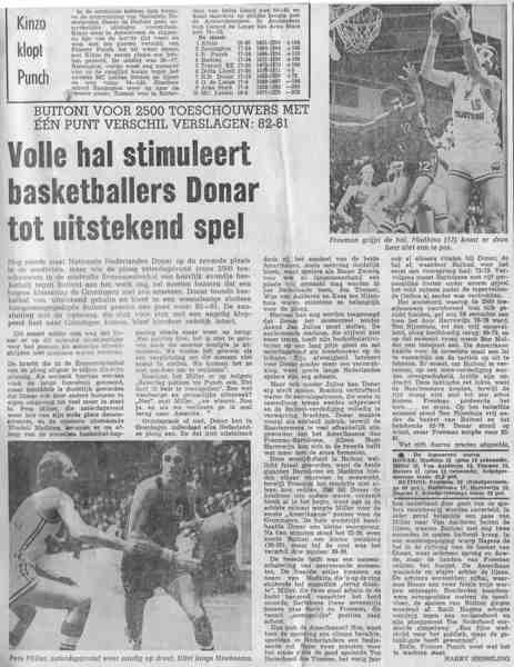 Volle hal stimuleert basketballers Donar tot uitstekend spel