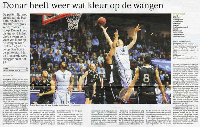 Donar heeft weer wat kleur op de wangen