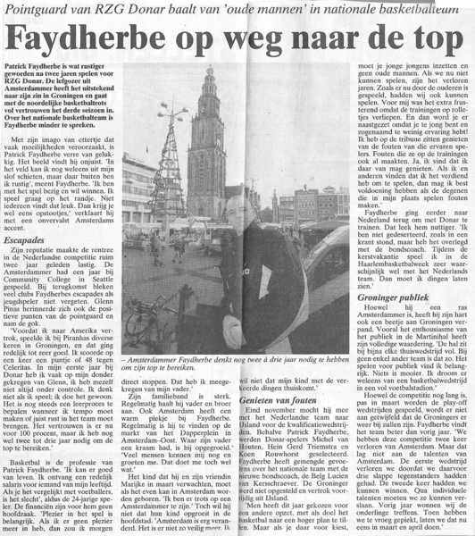 Faydherbe op weg naar de top