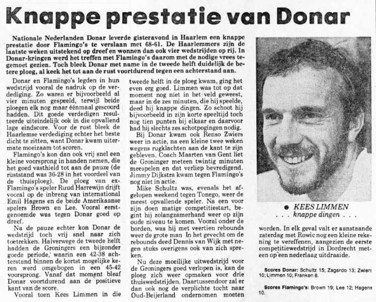 Knappe prestatie van Donar