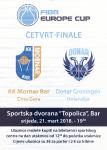 Europese kwartfinale tegen Mornar Bar